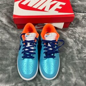Nike  Vibrant Blue and Orange Sneakers